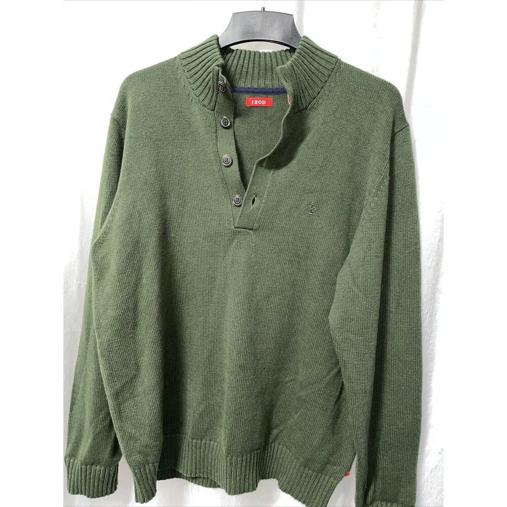 Izod Men's Sweater Green Size Large